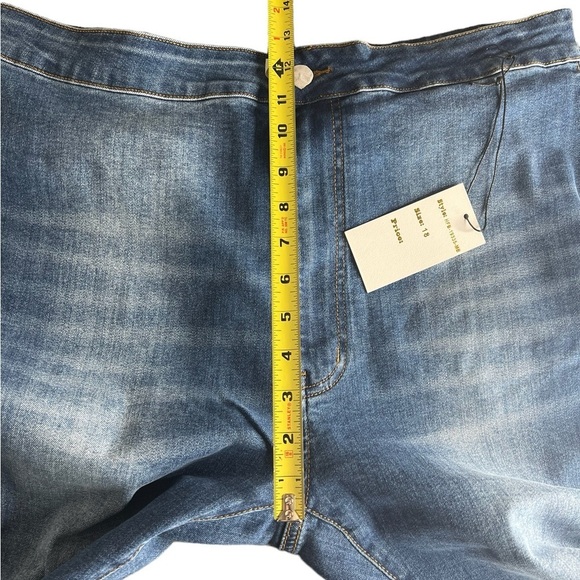 Home Folk Distressed Women's Mid Wash Blue Flare Jeans - Picture 10 of 16